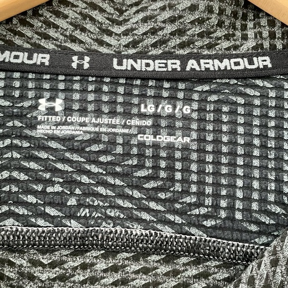 Men Under Armour pullover sweatshirt, half zip, grey/black - Picture 4 of 4